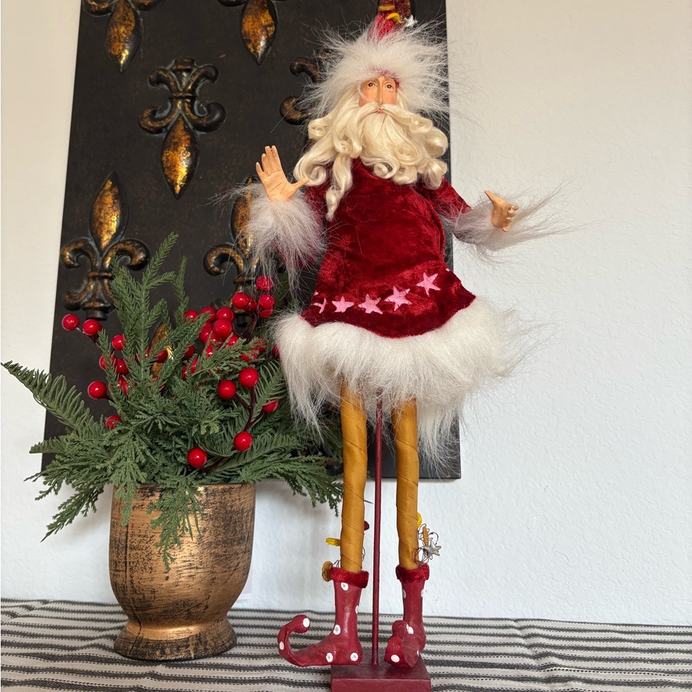 💎Extremely RARE💎Patience Brewster/MacKenzie-Childs “Krinkles” Santa Figure